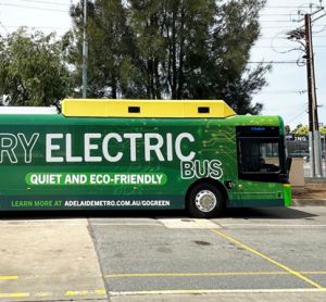 Adelaide's first 100% electric bus takes to the road