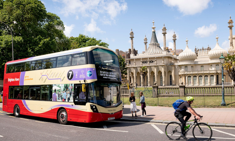 Electric bus in Brighton operated by Go-Ahead