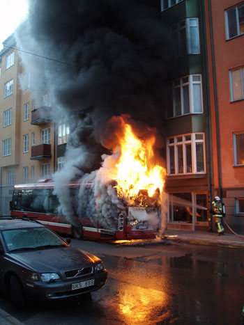 Bus on Fire