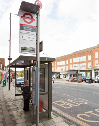 TfL trials battery-powered bus stop display screen delivering live travel information