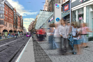Artists impression of how Corporation Street will look