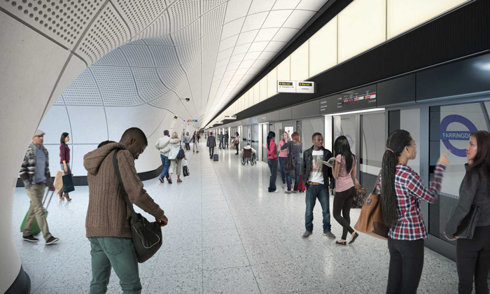 Crossrail prepares to install platform screen doors at Elizabeth line station