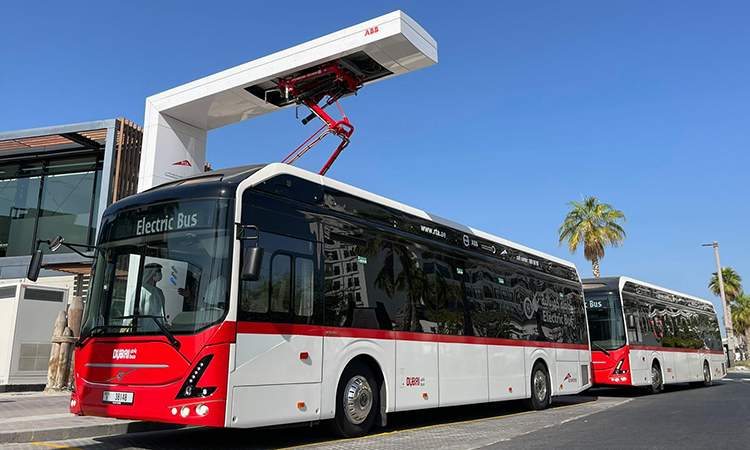 Dubai RTA launches trial of two electric buses with opportunity charging