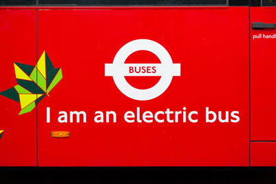 Electric bus branding