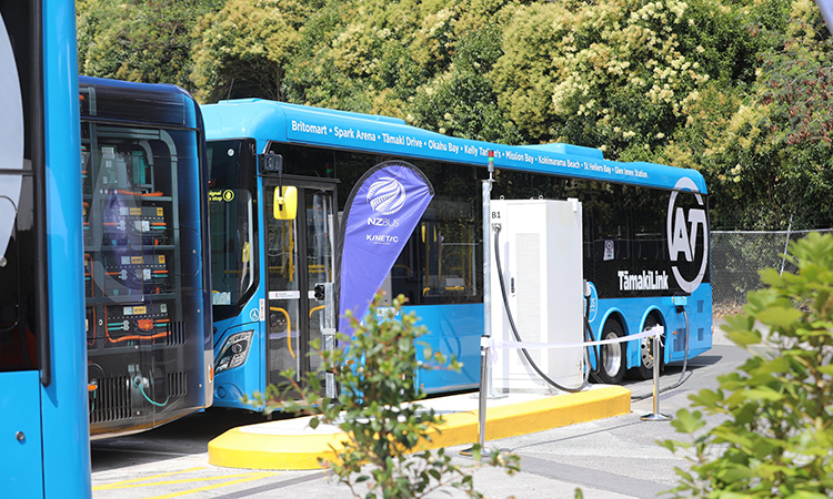 New Zealand electric bus depot