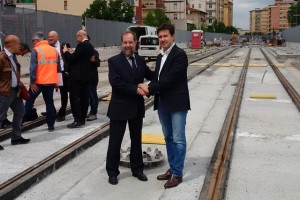 First 100 metres of the Florence tramway line 2 completed