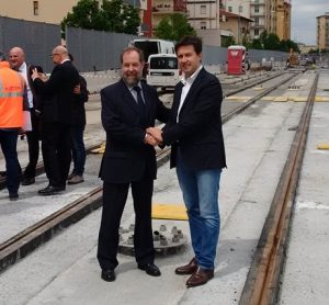 First 100 metres of the Florence tramway line 2 completed