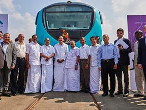 First Metropolis trainset delivered for Kochi Metro Rail