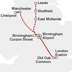 High Speed 2 route map