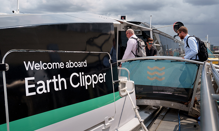 First hybrid high-speed passenger ferry introduced Uber Boat by Thames Clippers in European first