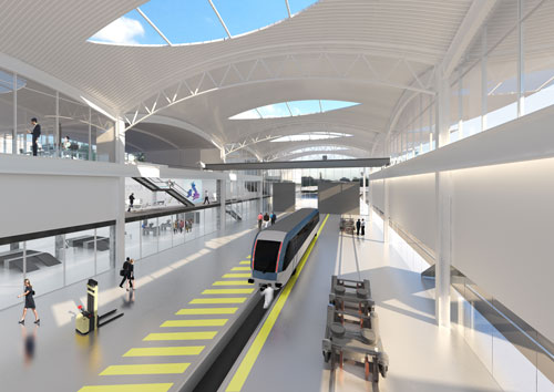 Interior of the proposed Light Rail Innovation Centre in Dudley, UK