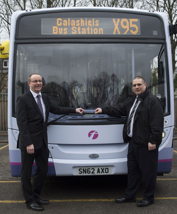 John Gorman (left) Operations Director at First Scotland East with Lee Young First Scotland East's Operations Manager in the Borders. 