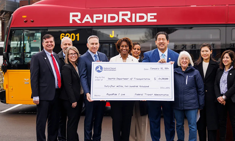 Seattle secures $64.2 million federal grant for RapidRide J Line project