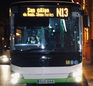 Malta Public Transport enhances frequency of Night Route services