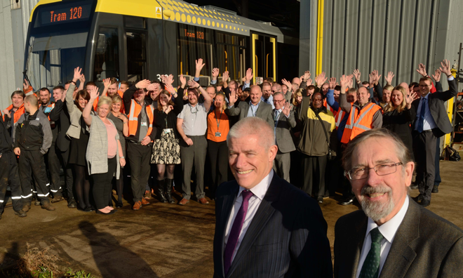 Metrolink celebrates arrival of 120th tram ahead of Second City Crossing opening