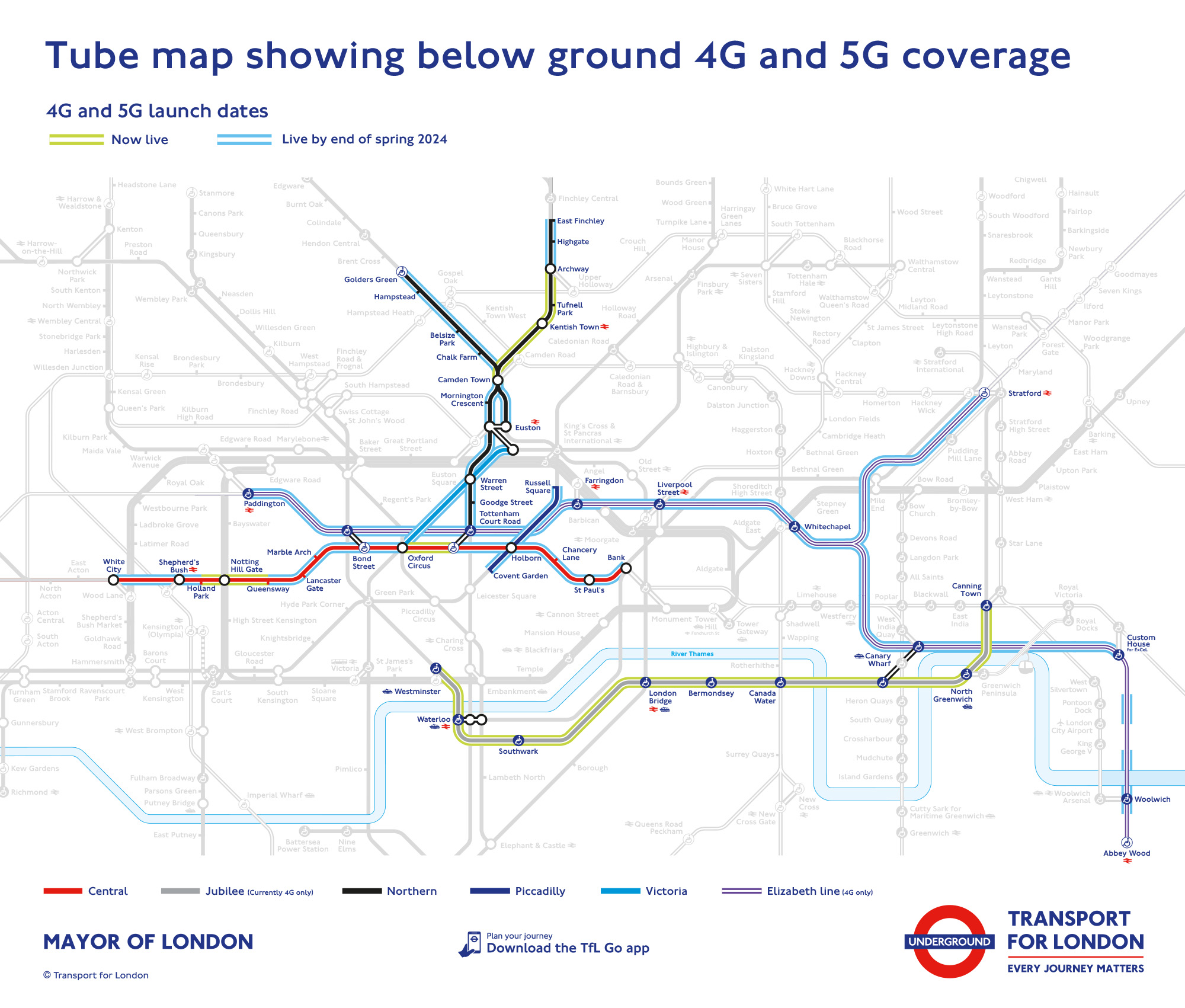 Mobile Coverage Tube map