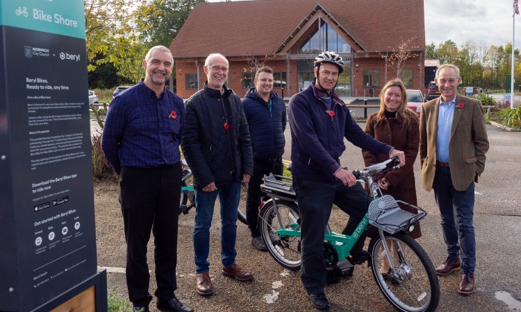 Beryl installs more bike bays in Wymondham, Norfolk