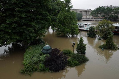 The river Seine in flood
