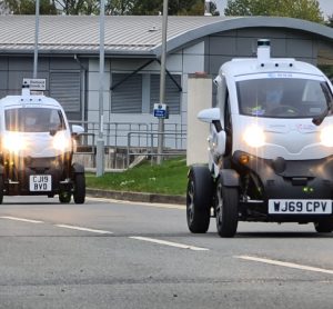 Renault TWIZY vehicles being tested at O2 UK 5G satellite lab