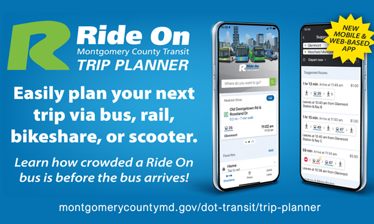 Montgomery County launches new Ride On Trip Planner app