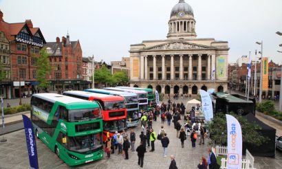The world’s largest fleet of gas-fuelled double-decker buses is introduced