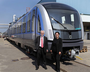 Siemens metro train