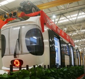 China's first Sky Train unveiled