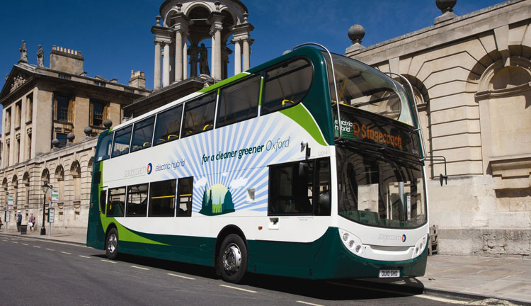 A Stagecoach hybrid bus in Oxford.