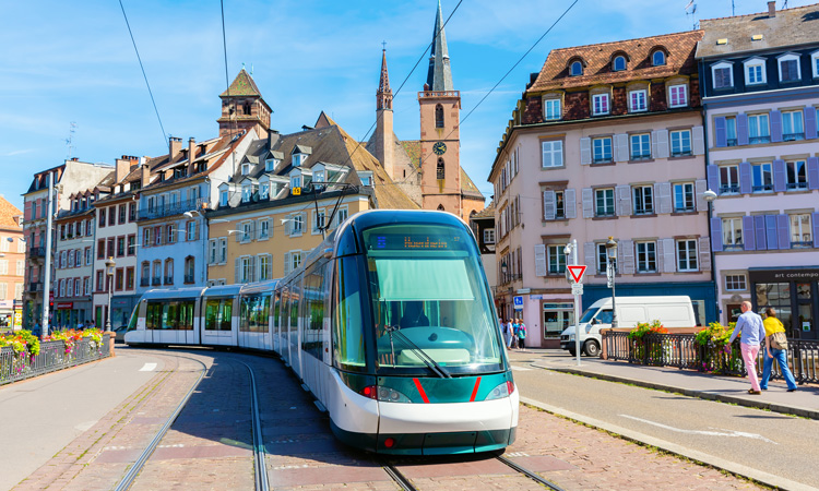 CTS tram in Strasbourg - accessible via Hoplink