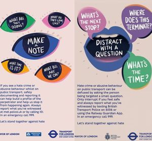 TfL launches campaign to encourage active bystanders against hate crime on public transport