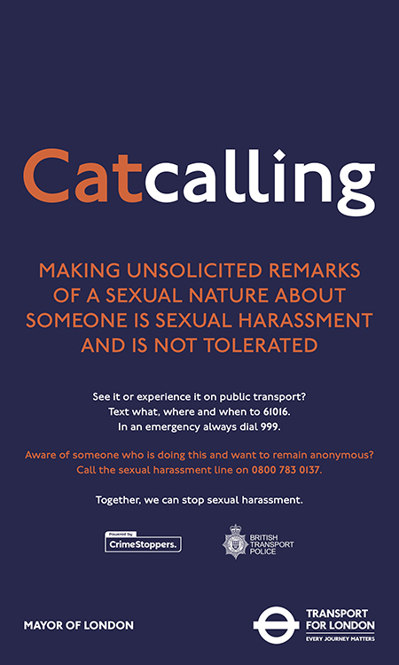 TfL sexual harassment campaign