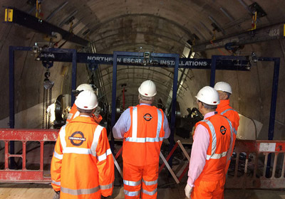 Transport Minister views Victoria tube station upgrade work