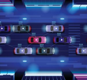 Connected and autonomous vehicles network, which could have cyber-security vulnerabilities