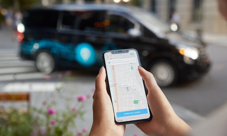 Via demand-responsive on-demand transport app and vehicle