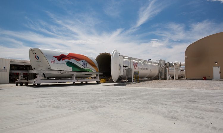 Virgin Hyperloop One's test pod in India