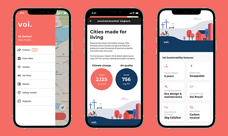 Voi introduces environmental impact app dashboard for riders
