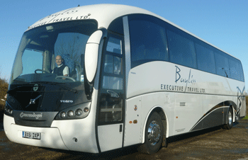 New Volvo B9R coach recently purchased by Bayliss Executive Travel
