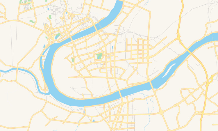 Street map of Xiangtan