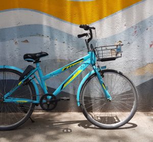 A Yulu bike in Pune, India