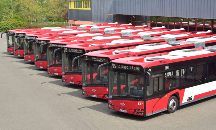 Eight new articulated Solaris buses for Nurnberg