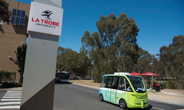 The La Trobe Autonobus trial will run from April to June 2018 at La Trobe’s Bundoora Campus