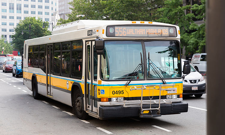 MBTA bus in Boston