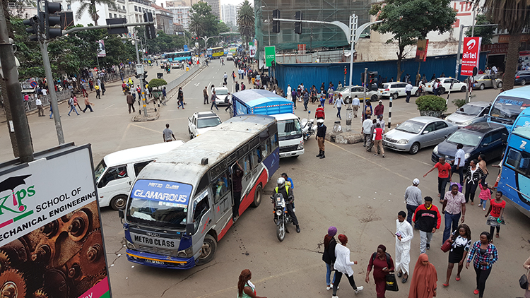 Nairobi during rush hour