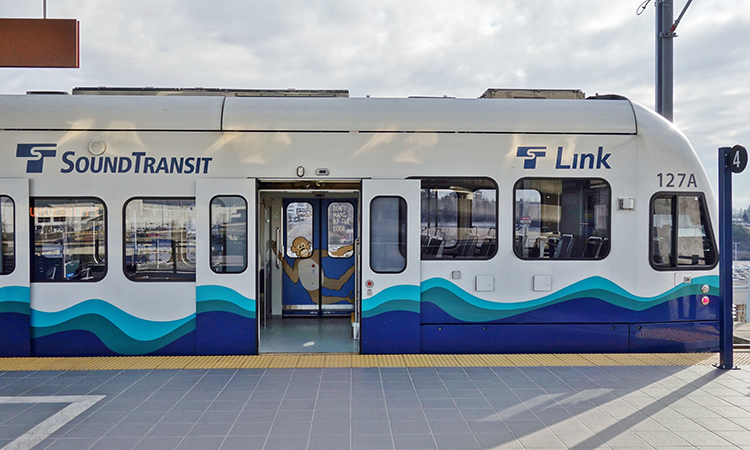Sound transit train in Seattle